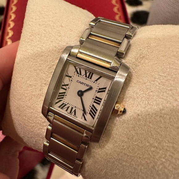 Cartier Silver and Gold Tank Francaise Watch - Picture 11 of 14